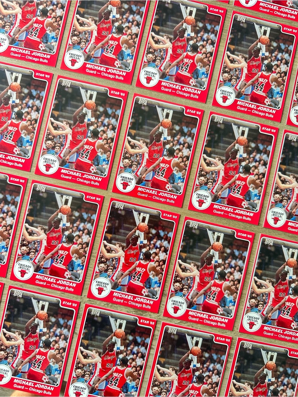 Michael Jordan Lot of (50) 1985 Star #101 Novelty Basketball Cards Chicago Bulls